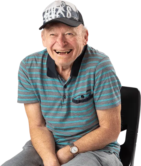 An older woman smiling